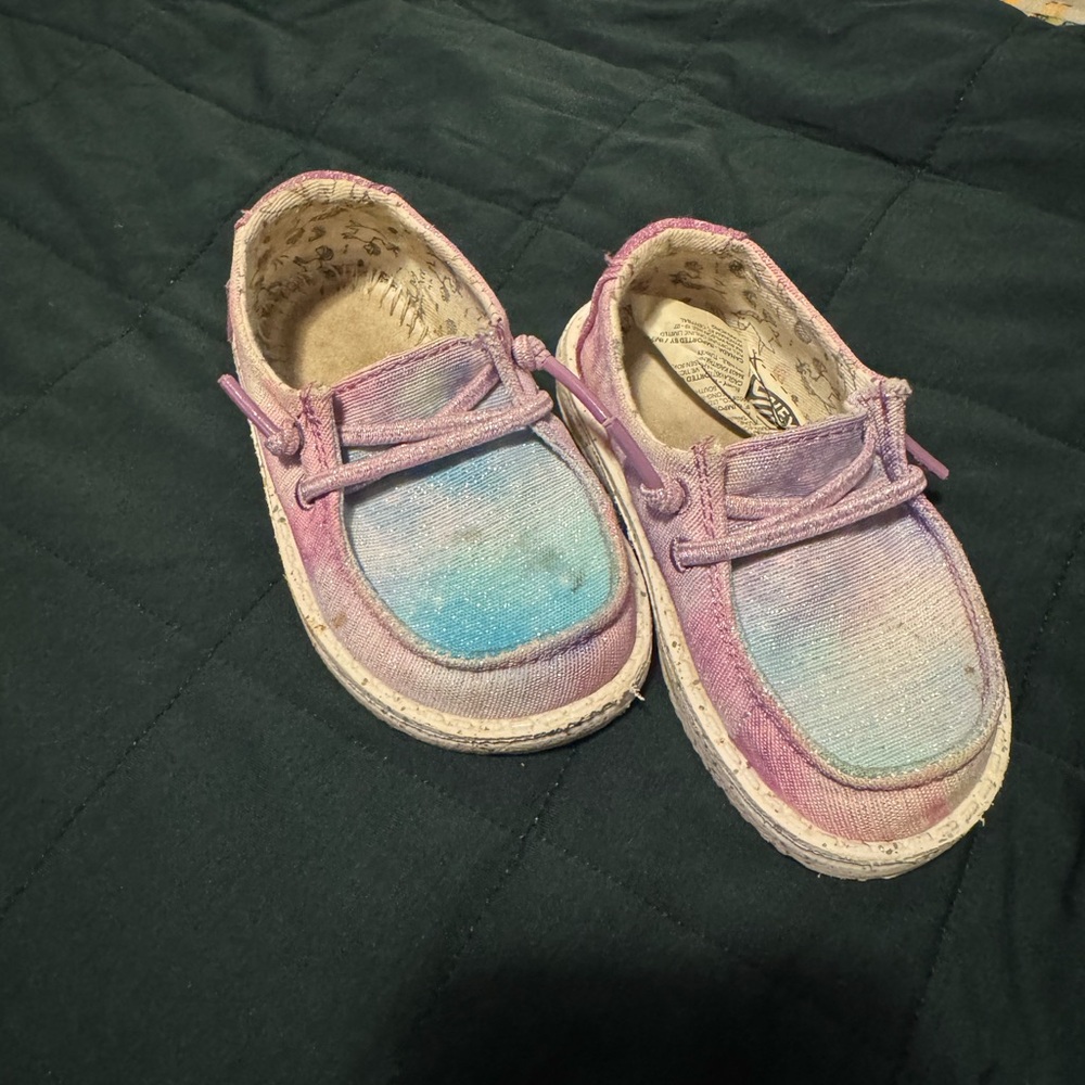 Hey Dude Kids Moccasins in Pink and Blue